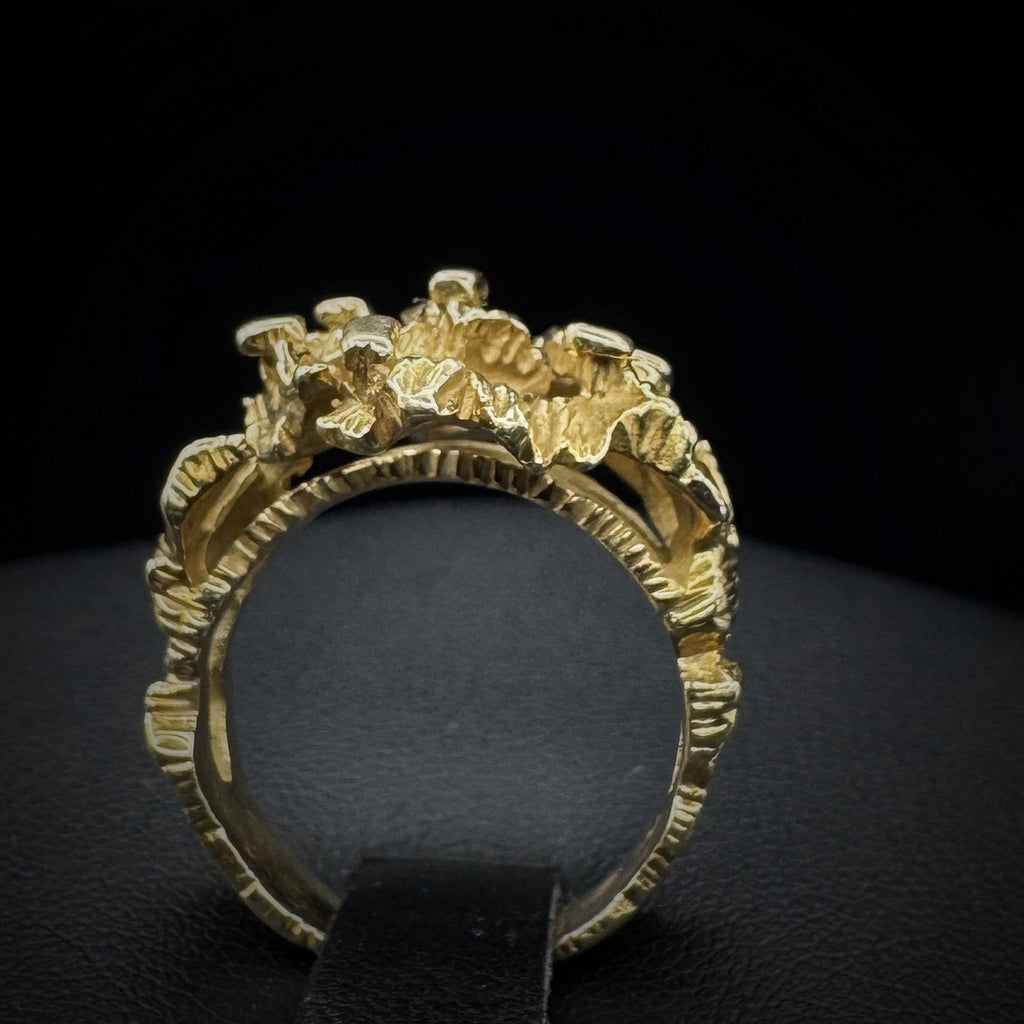 Gübelin 1960s "Structured" Gold Ring