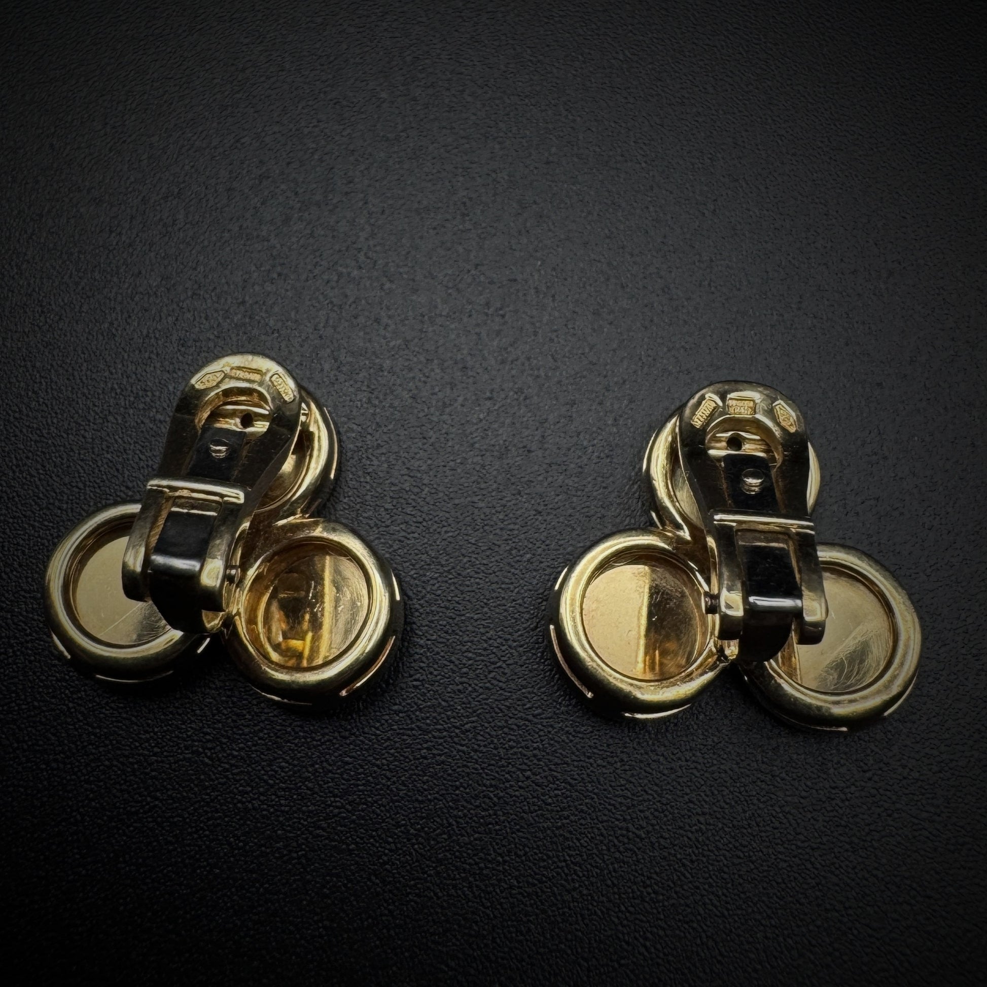 Bulgari 1990s "BVLGARI Circles" Colored Stones Earclips