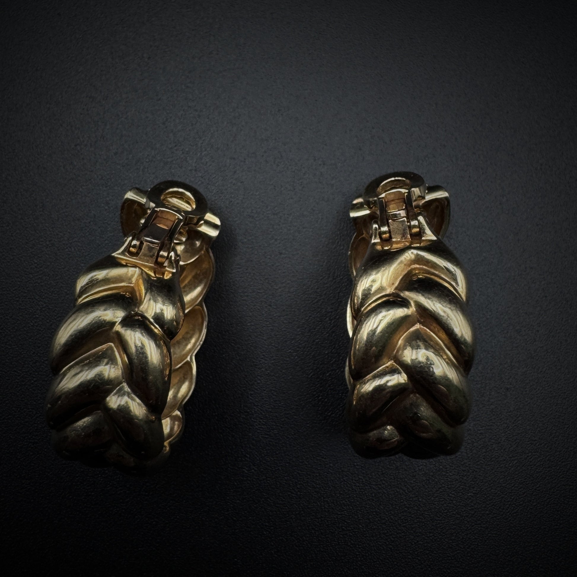 Cartier 1990s "Gourmette" Gold Earclips