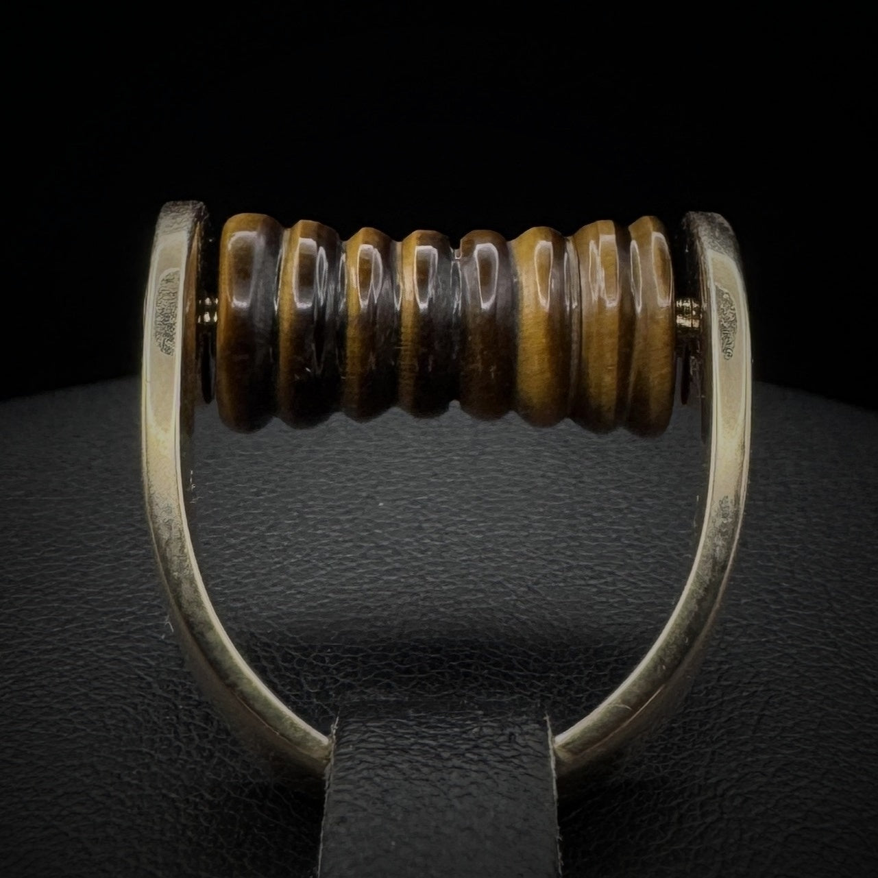 Vintage Artistic "Roll" Tigerseye Gold Ring