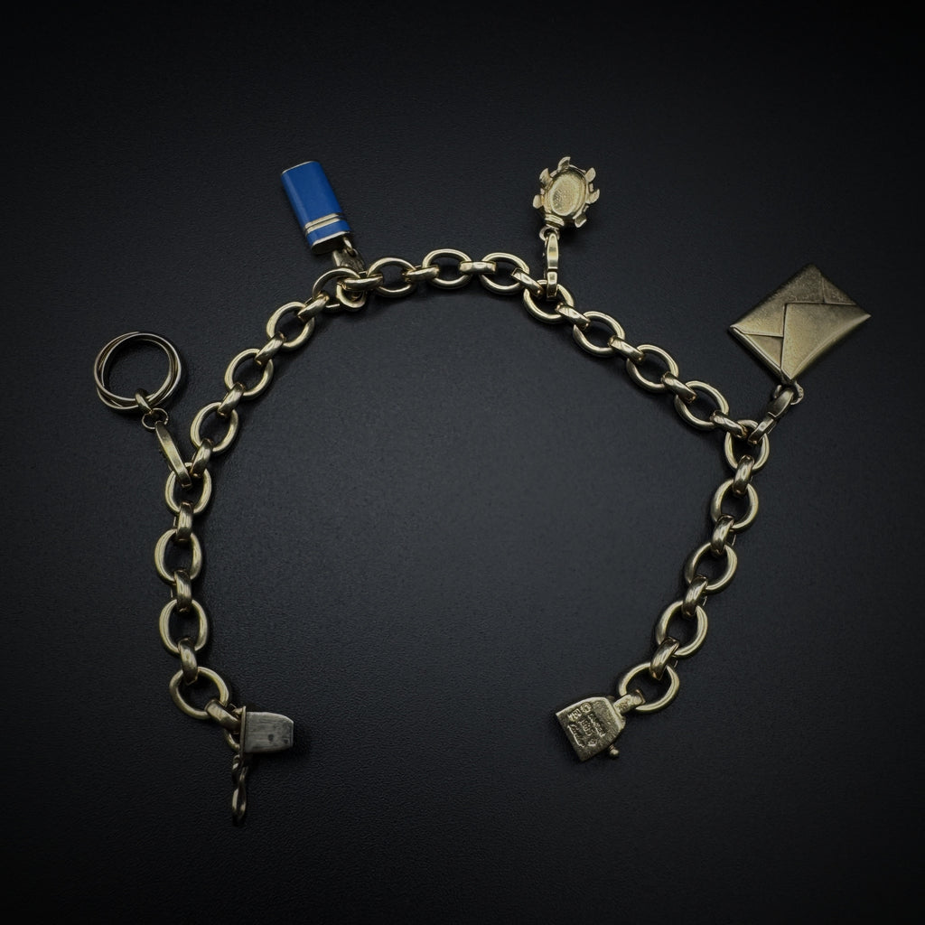 Cartier "Charms" Enamel Gold Bracelet